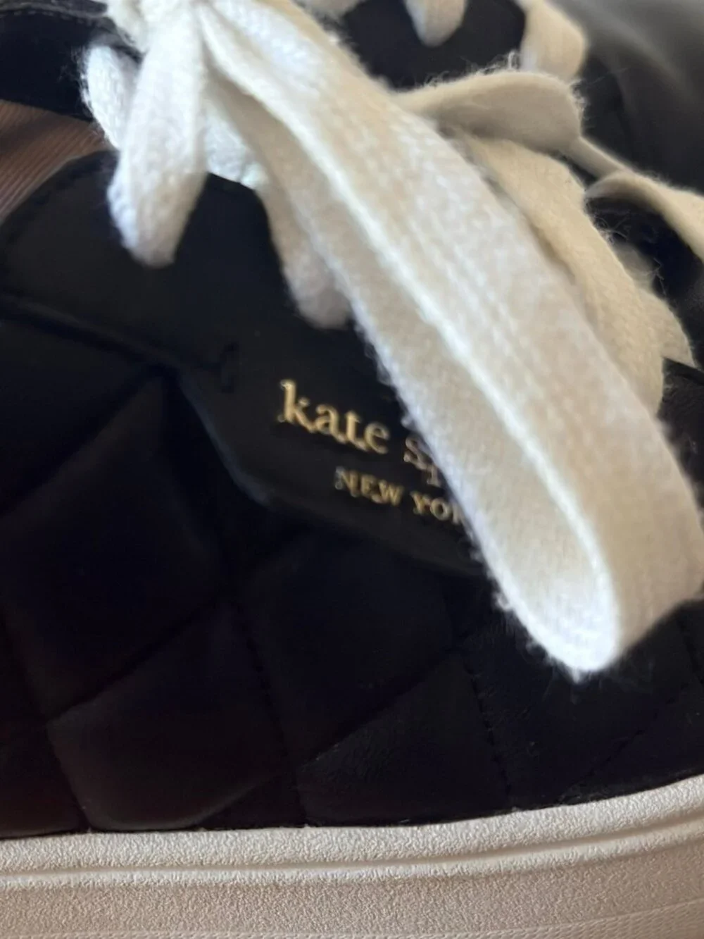 Kate Spade platform Quilted Black & White Sneakers